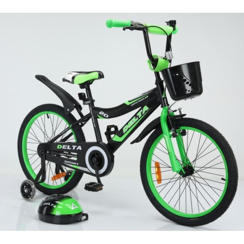 Детский велосипед Delta Sport 16 зеленый + шлем в подарок!