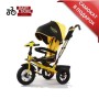 Детский велосипед трехколесный Baby Trike Premium New 2017  желтый, складывающийся руль и спинка на 360 градусов  