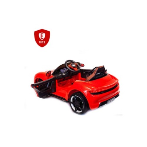 Детский Электромобиль Electric Toys Porsche Sport QLS Lux кожанное сидение мягкие кол.красный